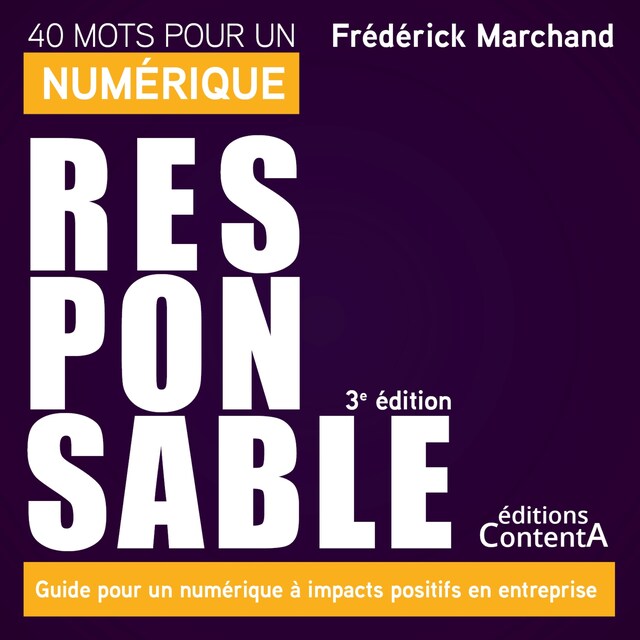 Portada de libro para 40 mots pour un numérique responsable