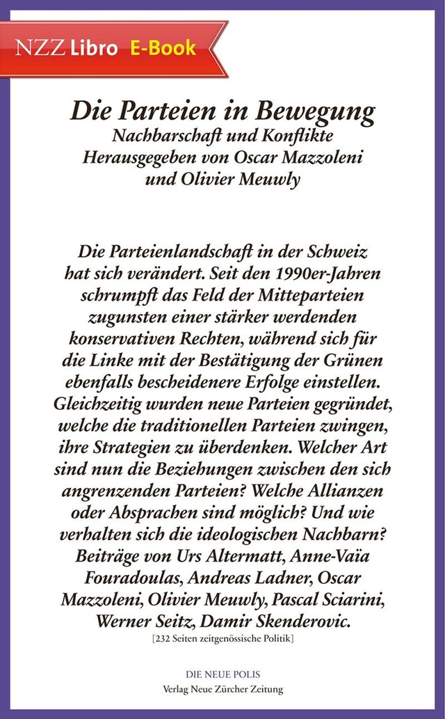 Book cover for Die Parteien in Bewegung