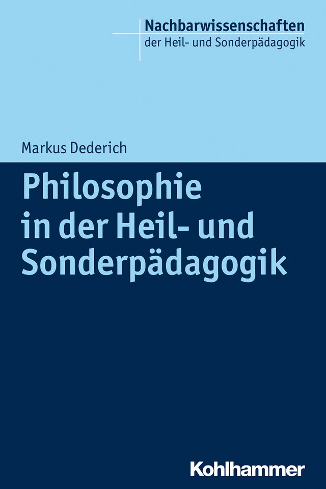 Portada de libro para Philosophie in der Heil- und Sonderpädagogik