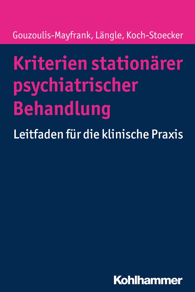 Couverture de livre pour Kriterien stationärer psychiatrischer Behandlung