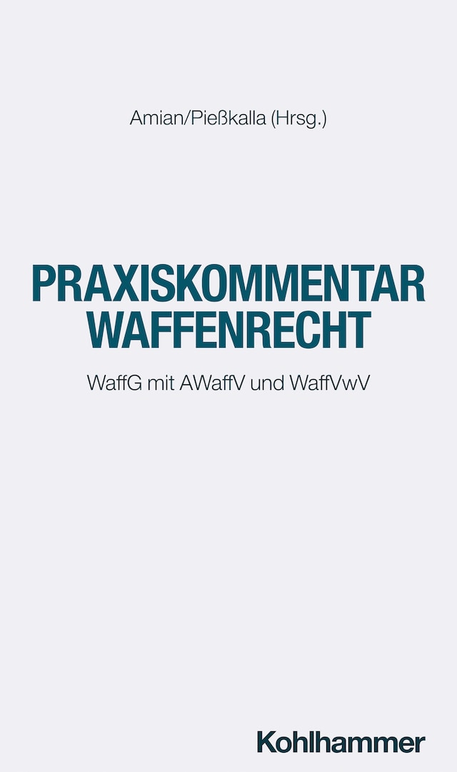 Buchcover für Praxiskommentar Waffenrecht