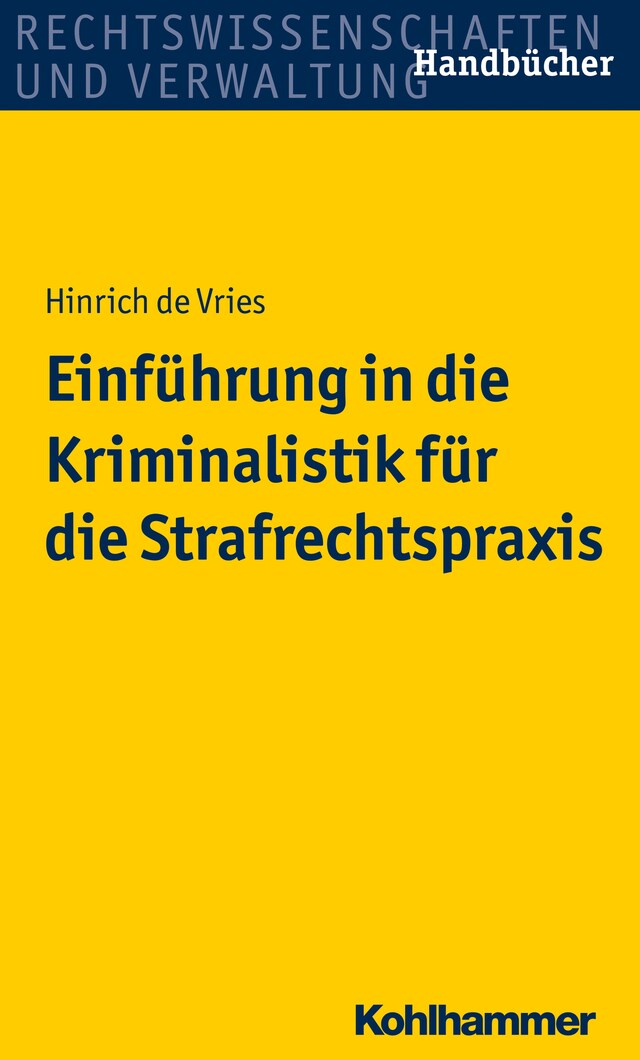 Buchcover für Einführung in die Kriminalistik für die Strafrechtspraxis