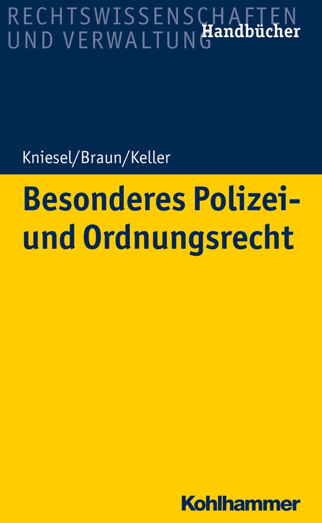 Buchcover für Besonderes Polizei- und Ordnungsrecht