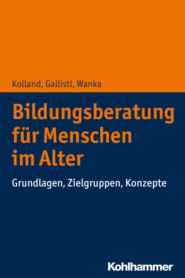 Buchcover für Bildungsberatung für Menschen im Alter