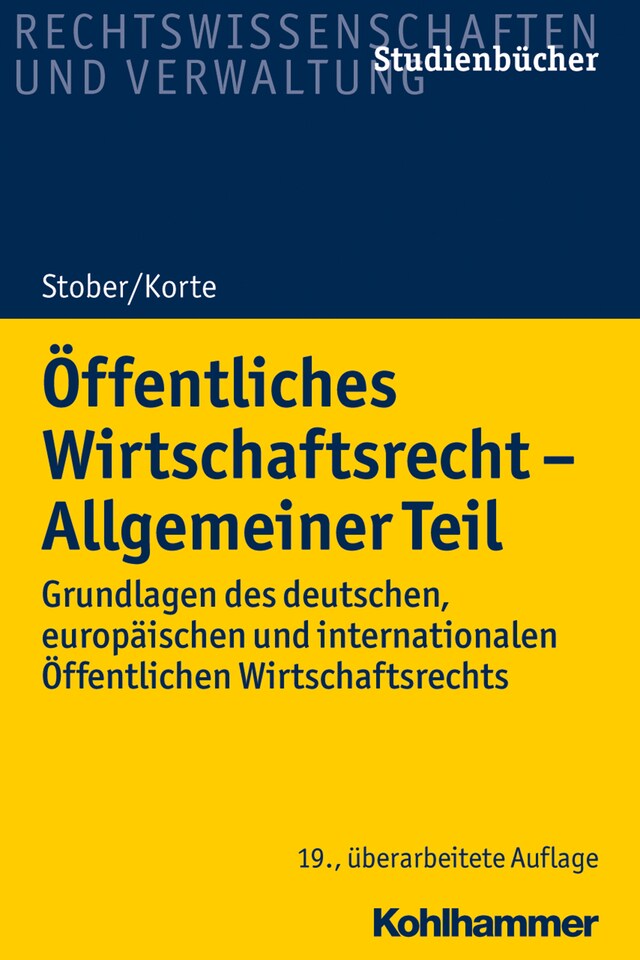 Book cover for Öffentliches Wirtschaftsrecht - Allgemeiner Teil