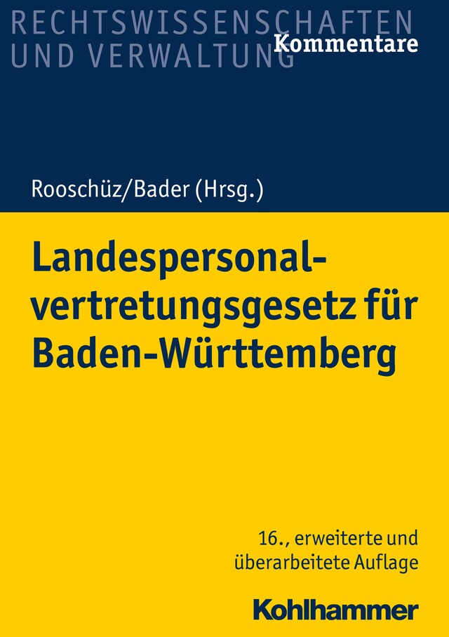 Buchcover für Landespersonalvertretungsgesetz für Baden-Württemberg