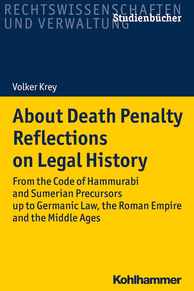 Okładka książki dla About Death Penalty. Reflections on Legal History