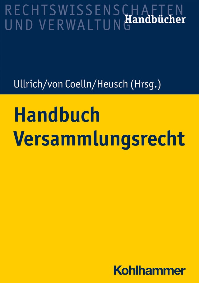 Buchcover für Handbuch Versammlungsrecht