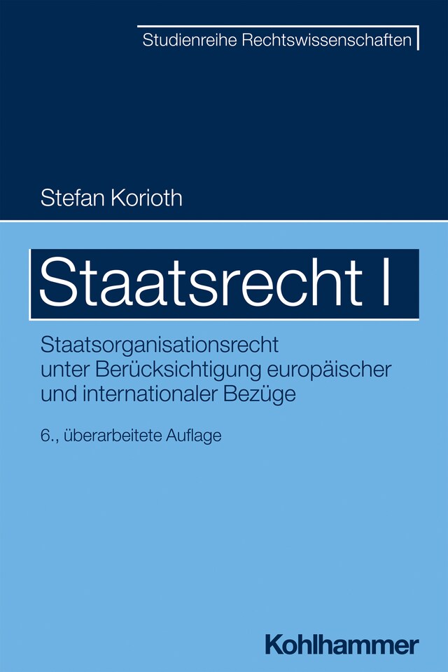 Copertina del libro per Staatsrecht I