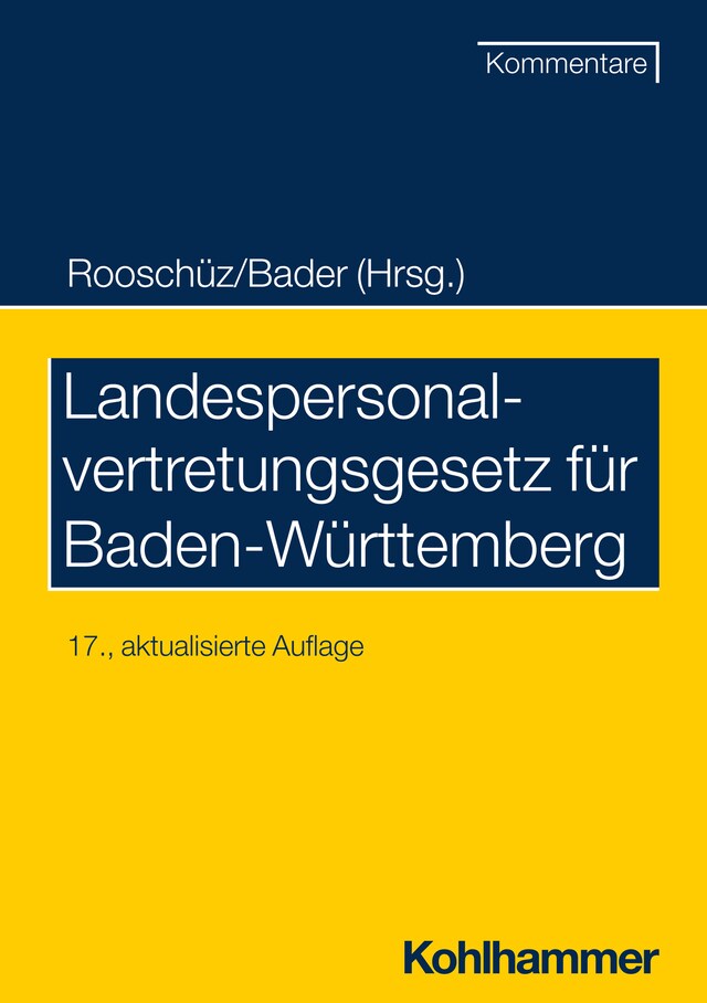 Buchcover für Landespersonalvertretungsgesetz für Baden-Württemberg