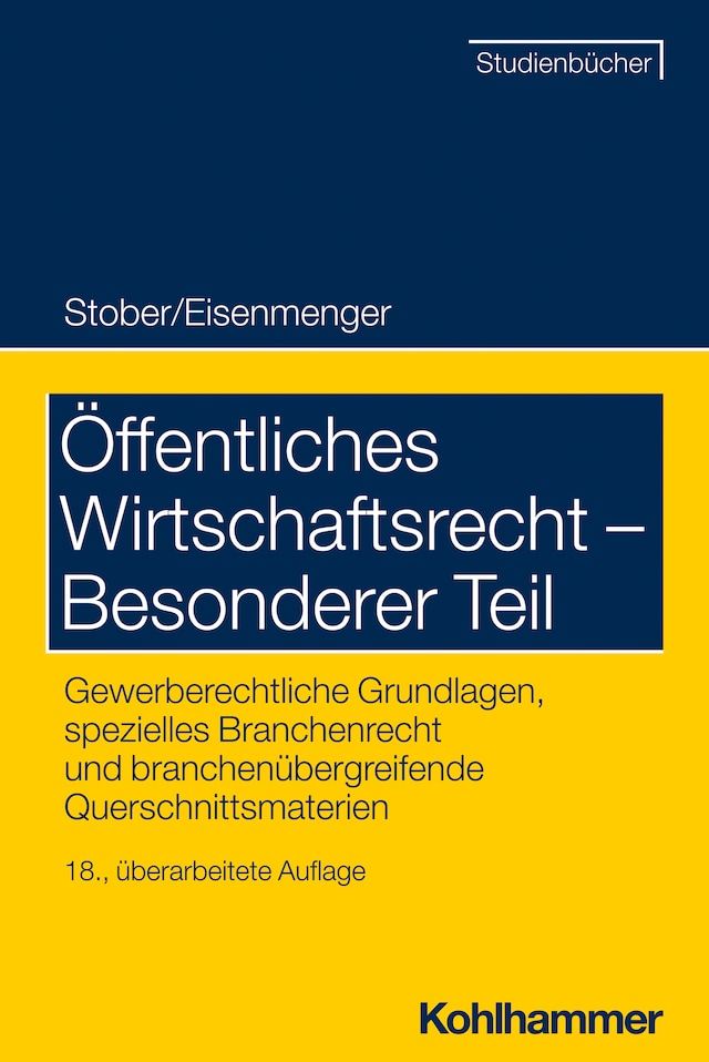 Book cover for Öffentliches Wirtschaftsrecht - Besonderer Teil