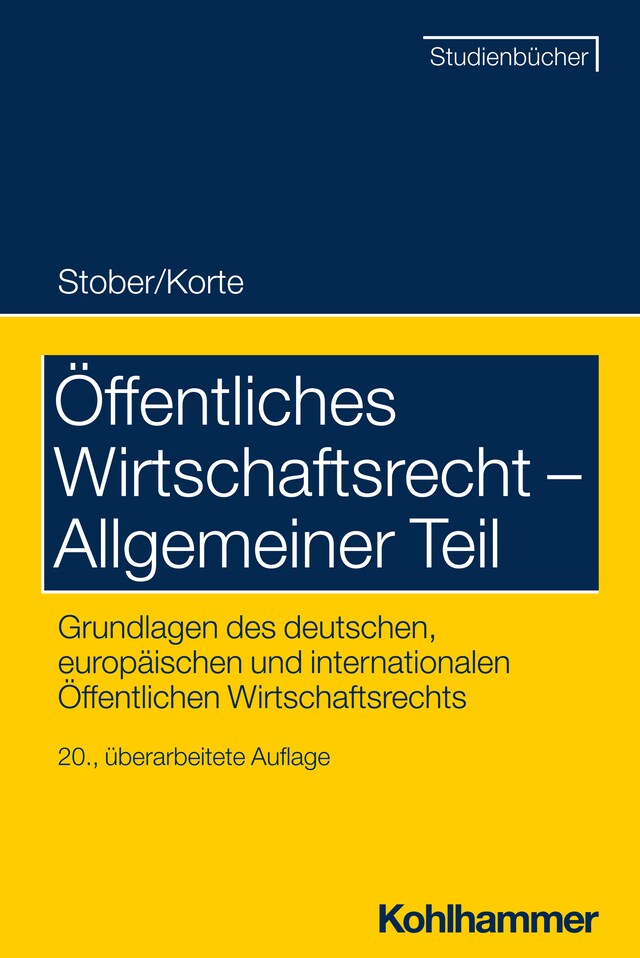 Buchcover für Öffentliches Wirtschaftsrecht - Allgemeiner Teil
