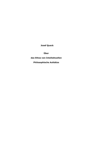 Über das Ethos von Intellektuellen bookCoverFor
