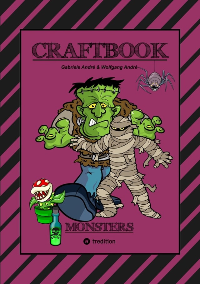 Buchcover für CRAFTBOOK - 100 MONSTER - LUSTIGE SPANNENDE GRUSELIGE VORLAGEN - MALEN - BASTELN - MONSTER - PARTY - SPIEL - RÄTSEL