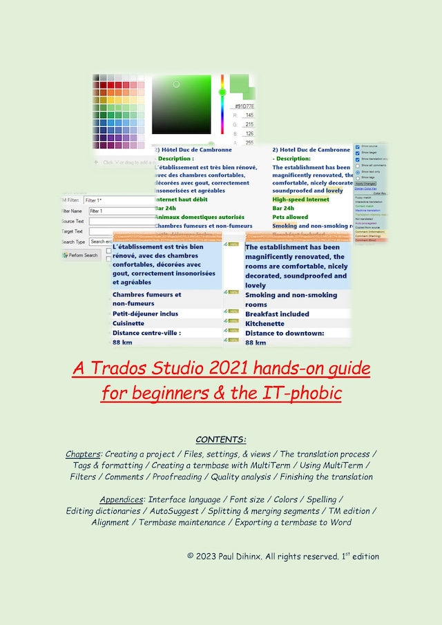 Buchcover für A Trados Studio 2021 hands-on guide for beginners & the IT-phobic