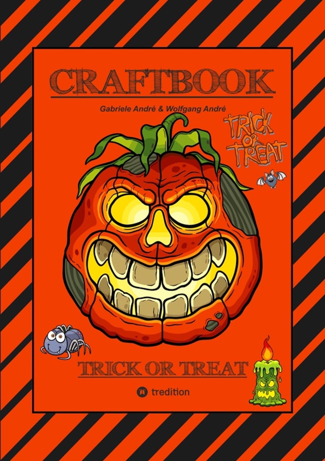 Boekomslag van CRAFTBOOK - 100 SEITEN GESPENSTISCHES HALLOWEEN - GEISTERSPIEL - RÄTSEL - GRUSELIGE MOTIVE - DIA DE MUERTOS