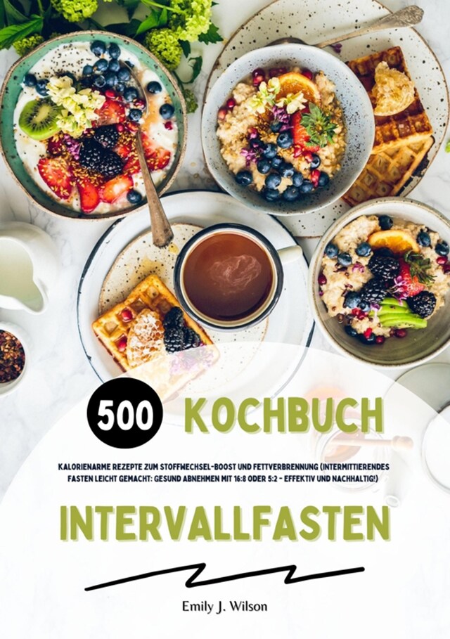 Boekomslag van Intervallfasten Kochbuch: 500 kalorienarme Rezepte zum Stoffwechsel-Boost und Fettverbrennung (Intermittierendes Fasten leicht gemacht: Gesund Abnehmen mit 16:8 oder 5:2 - effektiv und nachhaltig!)