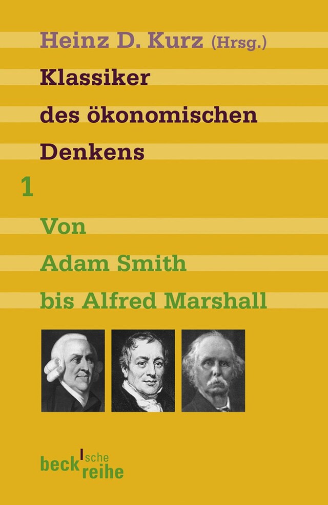 Book cover for Klassiker des ökonomischen Denkens Band 1