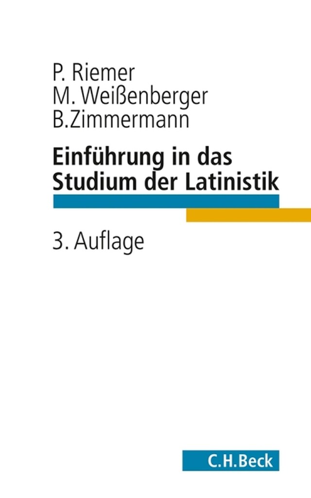 Buchcover für Einführung in das Studium der Latinistik