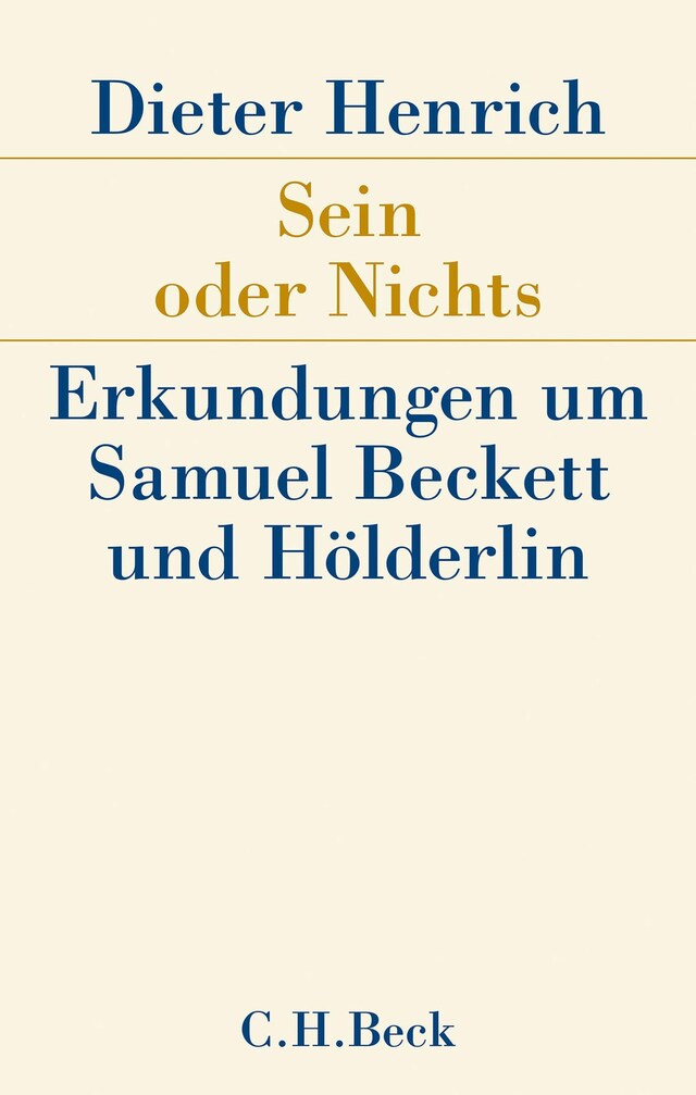 Buchcover für Sein oder Nichts