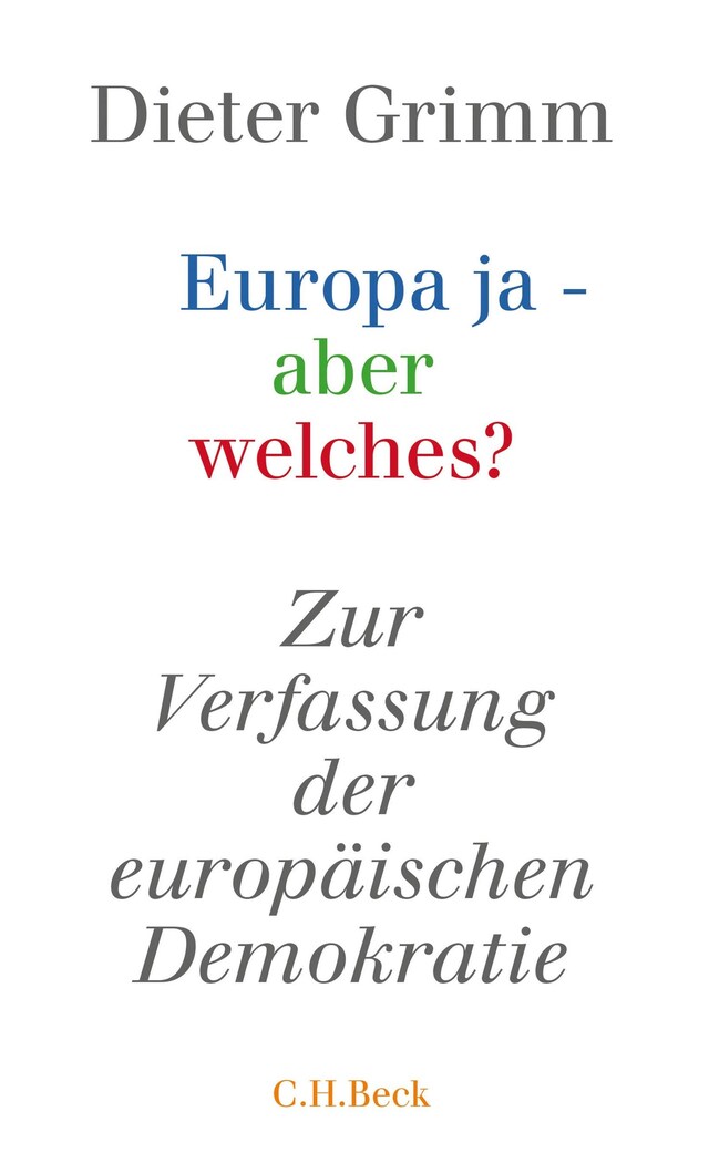 Kirjankansi teokselle Europa ja - aber welches?