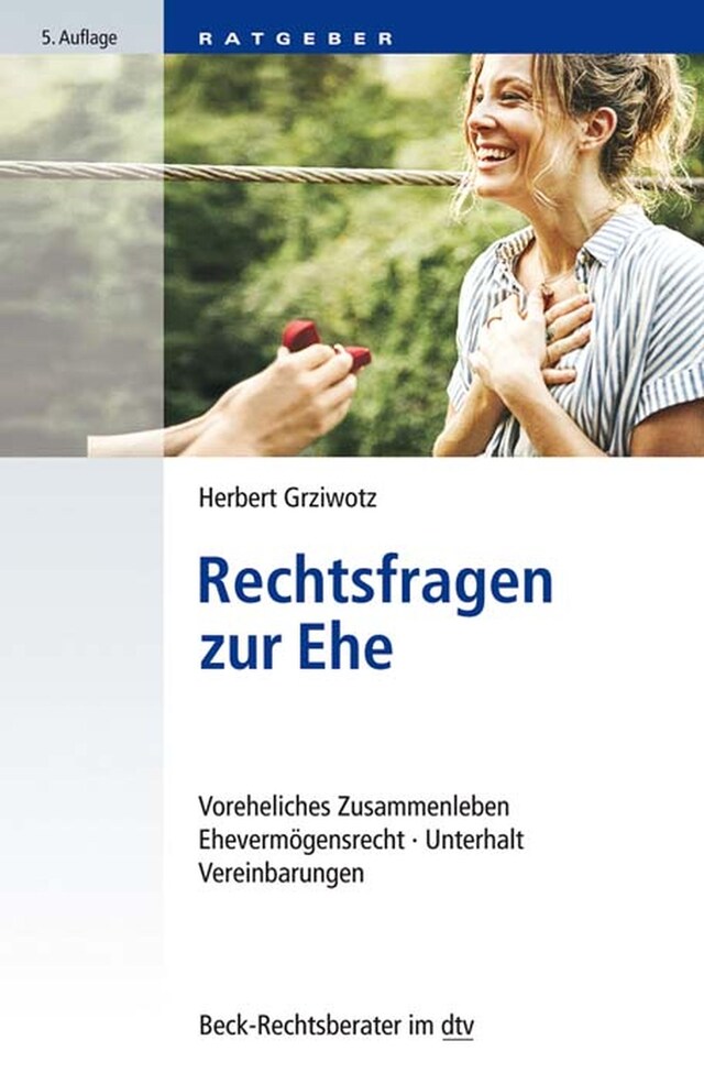 Buchcover für Rechtsfragen zur Ehe