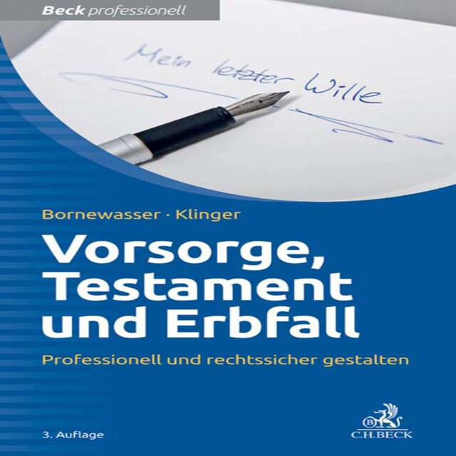 Kirjankansi teokselle Vorsorge, Testament und Erbfall