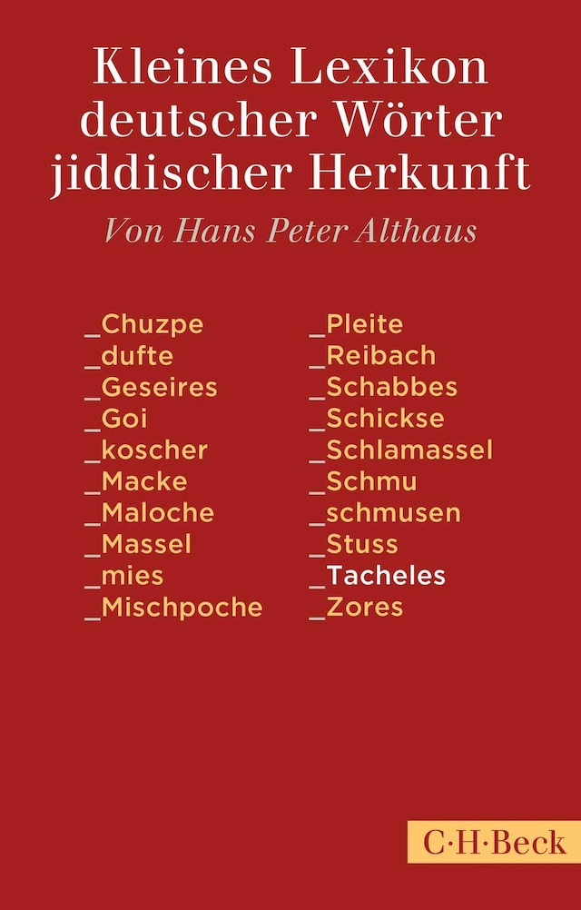 Buchcover für Kleines Lexikon deutscher Wörter jiddischer Herkunft