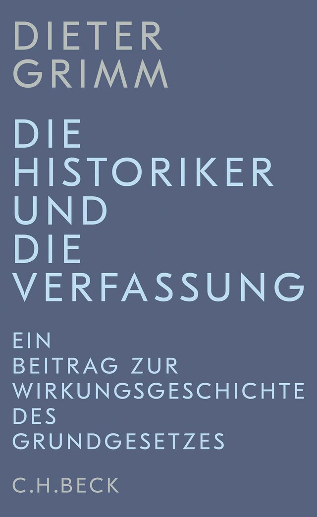 Kirjankansi teokselle Die Historiker und die Verfassung