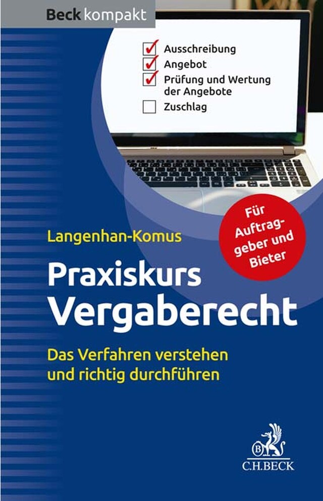 Buchcover für Praxiskurs Vergaberecht