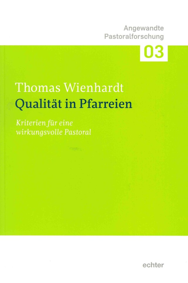 Kirjankansi teokselle Qualität in Pfarreien