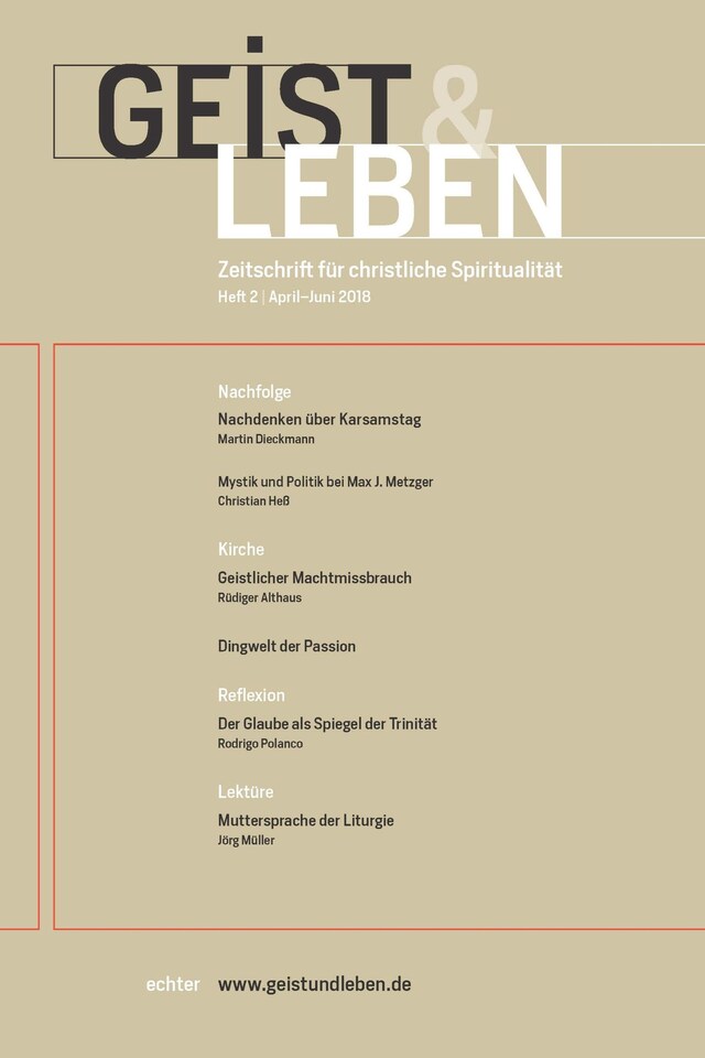 Buchcover für Geist & Leben 2/2018