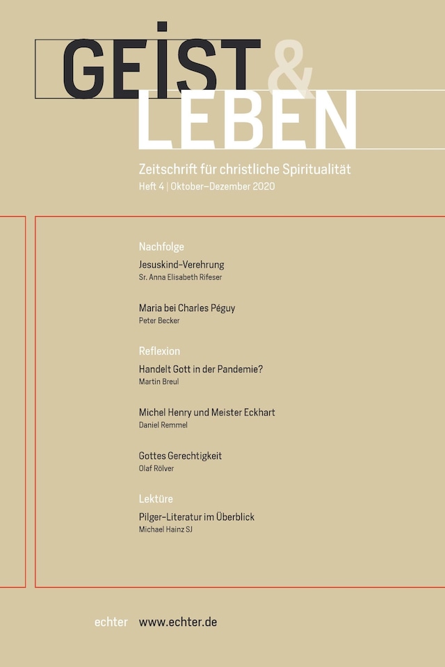 Buchcover für Geist & Leben 4|2020