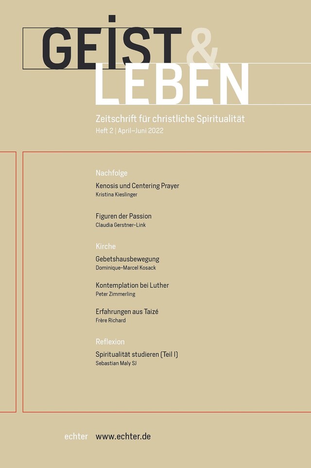 Buchcover für Geist & Leben 2/2022