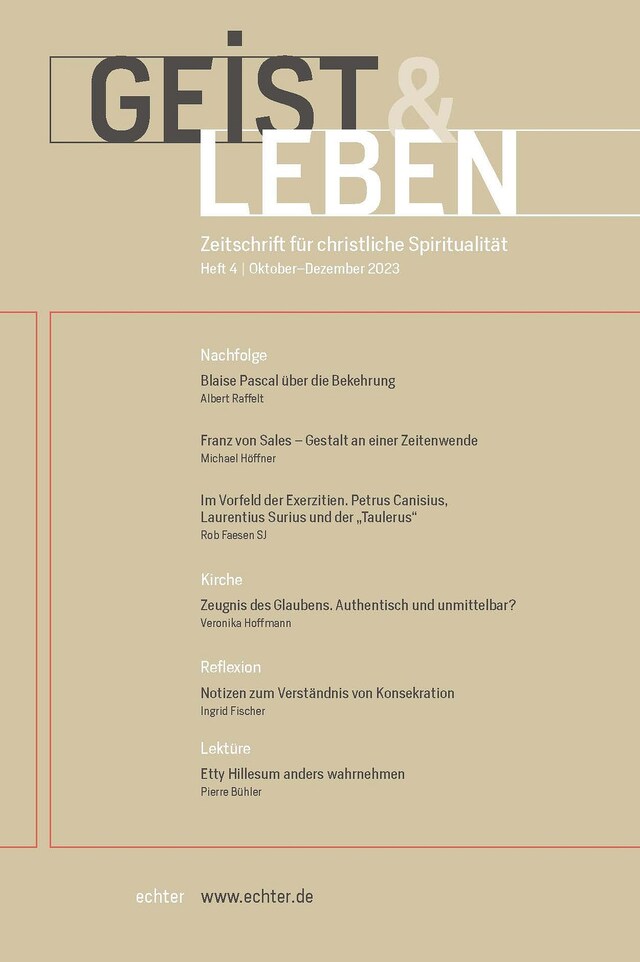 Buchcover für Geist & Leben 4/2023