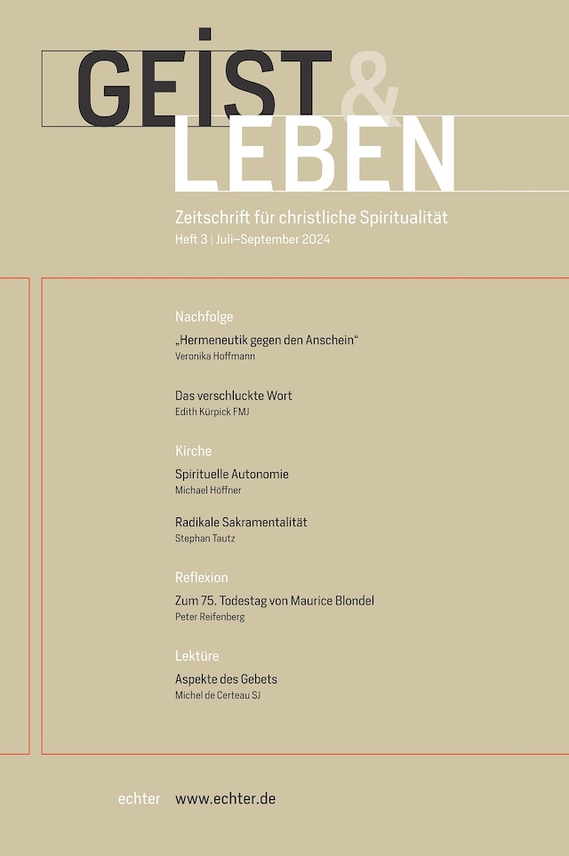 Book cover for Geist & Leben 3/2024