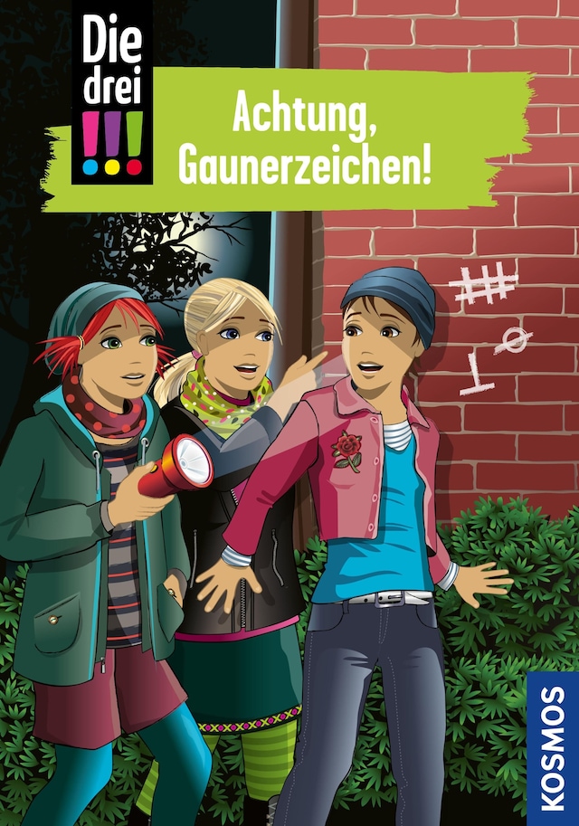 Book cover for Die drei !!!, 77, Achtung, Gaunerzeichen! (drei Ausrufezeichen)