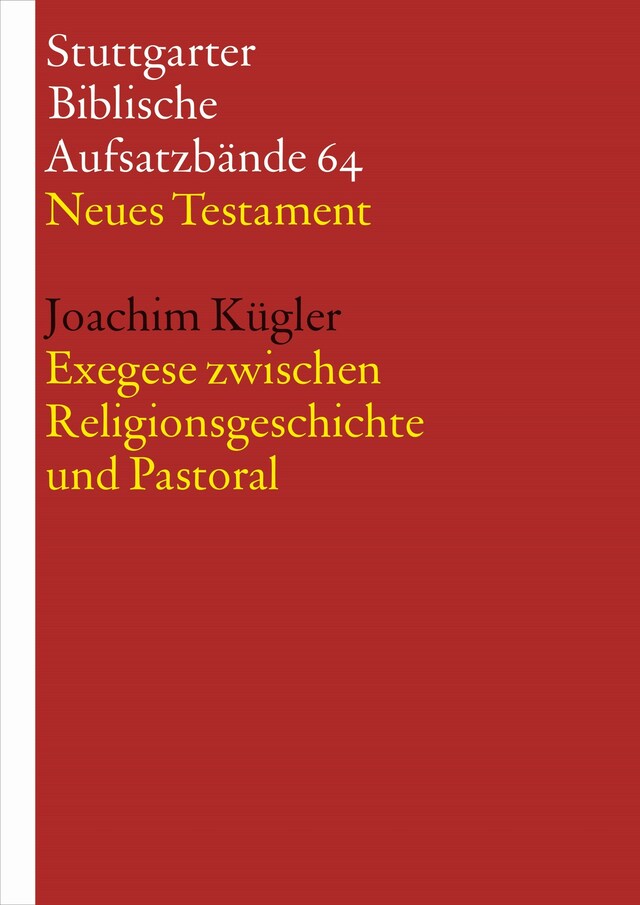 Buchcover für Exegese zwischen Religionsgeschichte und Pastoral