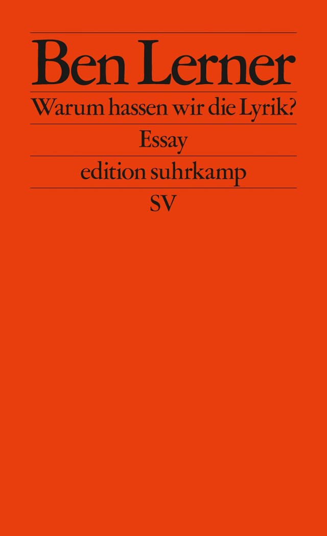 Copertina del libro per Warum hassen wir die Lyrik?