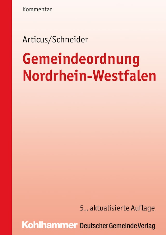 Kirjankansi teokselle Gemeindeordnung Nordrhein-Westfalen