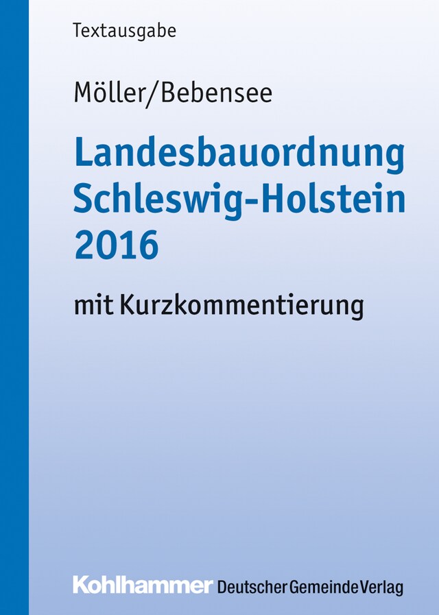 Buchcover für Landesbauordnung Schleswig-Holstein 2016