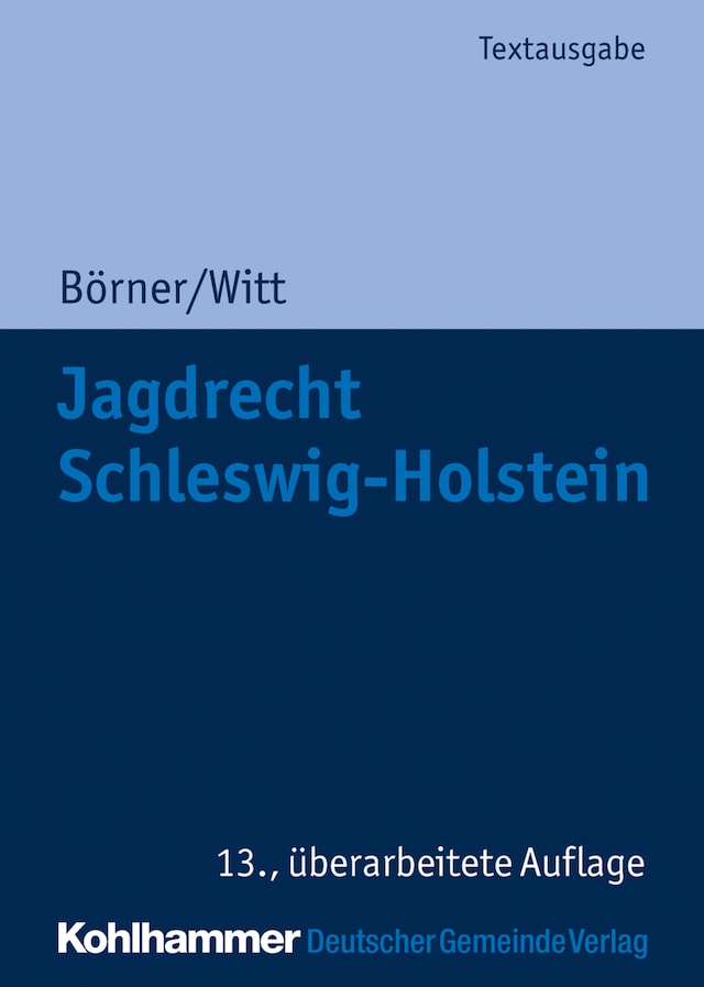 Kirjankansi teokselle Jagdrecht Schleswig-Holstein