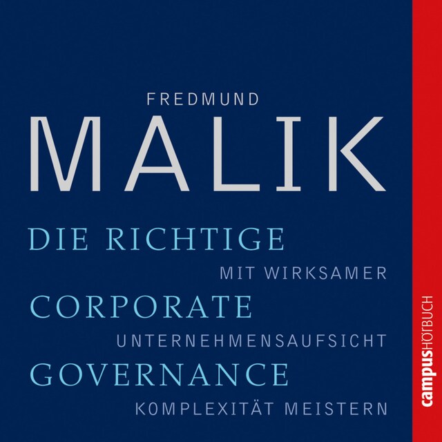 Book cover for Die richtige Corporate Governance