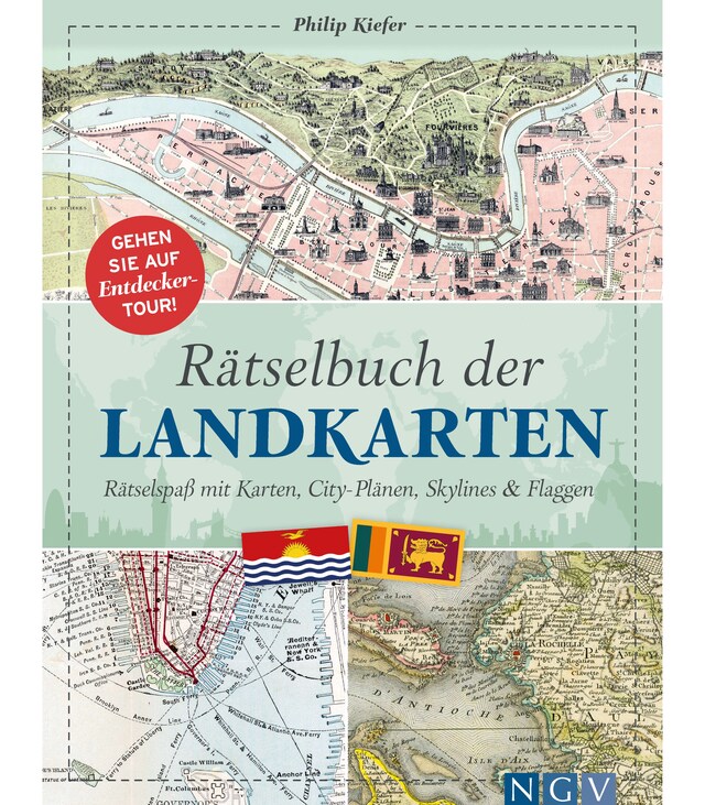 Buchcover für Rätselbuch der Landkarten