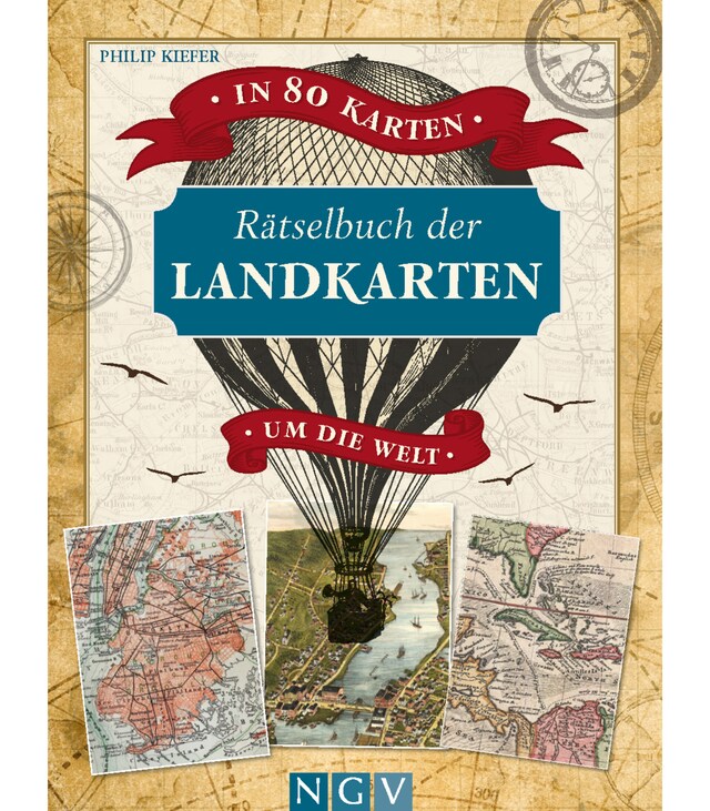 Kirjankansi teokselle In 80 Karten um die Welt. Rätselbuch der Landkarten. Logikrätsel für Erwachsene