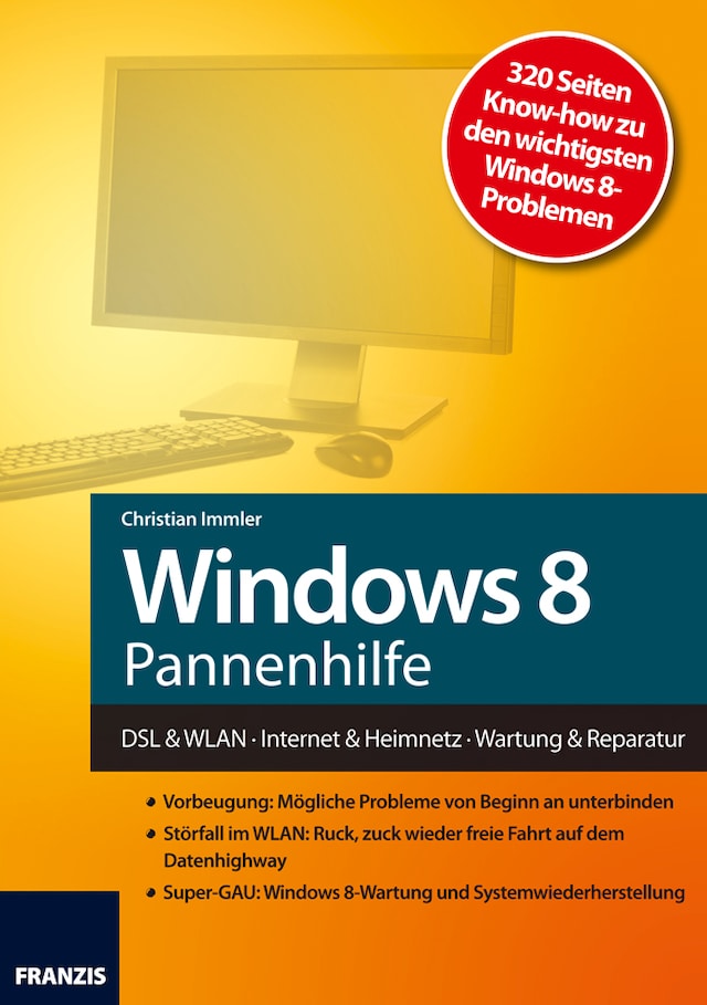 Kirjankansi teokselle Windows 8 Pannenhilfe