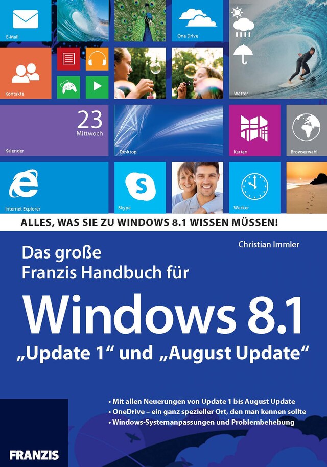 Kirjankansi teokselle Das große Franzis Handbuch für Windows 8.1