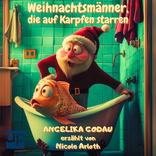 Weihnachtsmänner, die auf Karpfen starren als Hörbuch