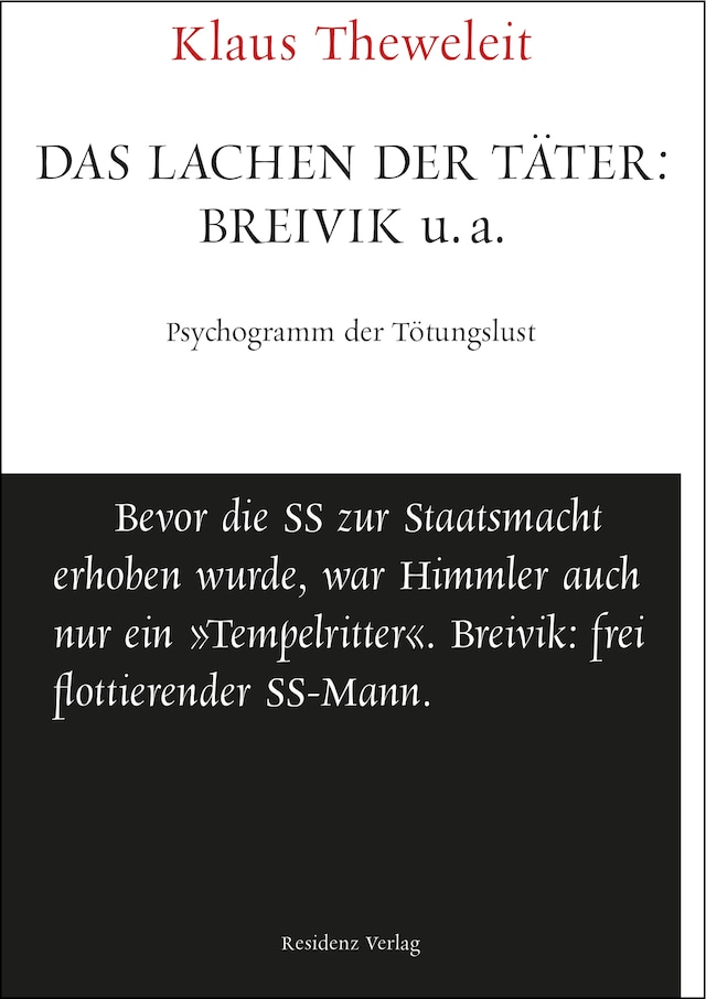 Book cover for Das Lachen der Täter: Breivik u.a.