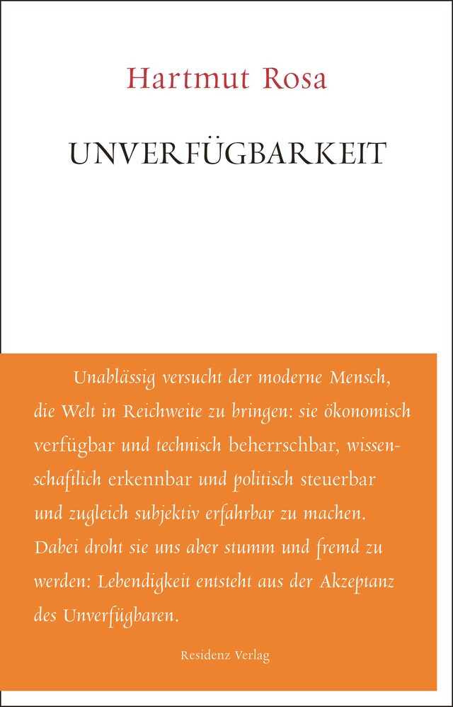 Copertina del libro per Unverfügbarkeit